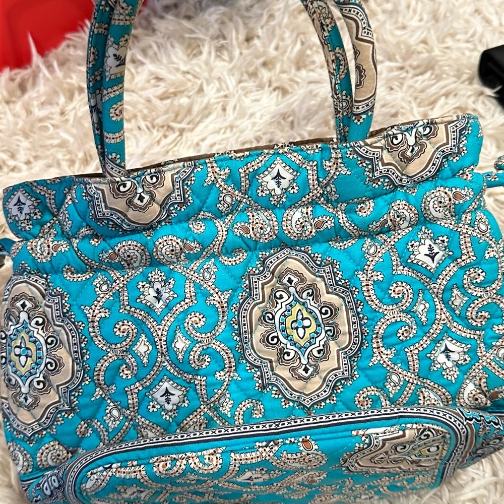 Vera Bradley Patterned Blue and Beige Women's Bag